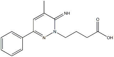 6-Imino-5-methyl-3-phenyl-1(6H)-pyridazinebutanoic acid 结构式