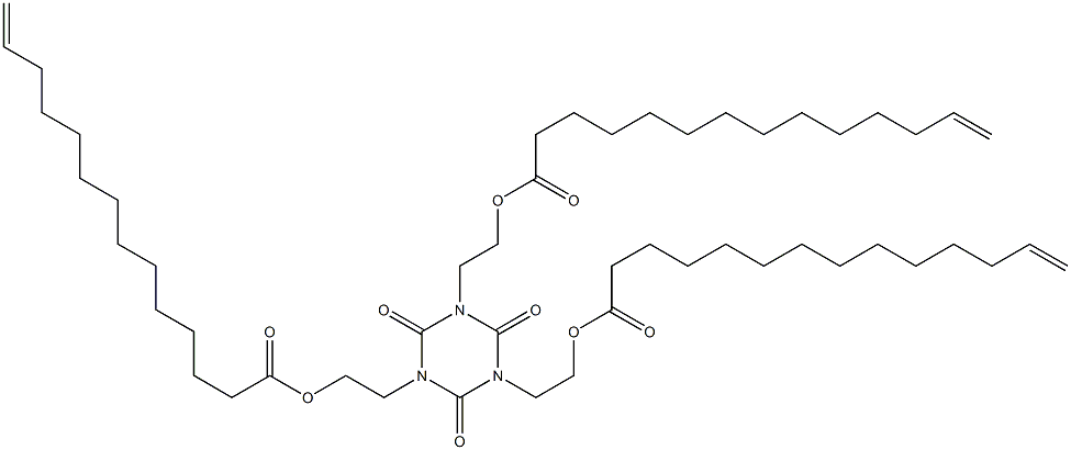 1,3,5-Tris[2-(13-tetradecenoyloxy)ethyl]hexahydro-1,3,5-triazine-2,4,6-trione 结构式