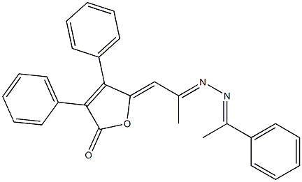 5-[2-[2-(1-Phenylethylidene)hydrazono]propylidene]-3,4-diphenylfuran-2(5H)-one 结构式