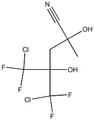 5-Chloro-4-(chlorodifluoromethyl)-5,5-difluoro-2,4-dihydroxy-2-methylvaleronitrile 结构式