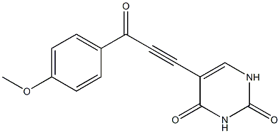 5-[3-(4-Methoxyphenyl)-3-oxo-1-propynyl]pyrimidine-2,4(1H,3H)-dione 结构式