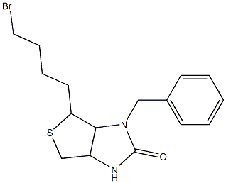 1-Benzyl-6-(4-bromobutyl)hexahydro-1H-thieno[3,4-d]imidazol-2-one 结构式