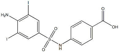 4-[(4-Amino-3,5-diiodophenyl)sulfonylamino]benzoic acid 结构式