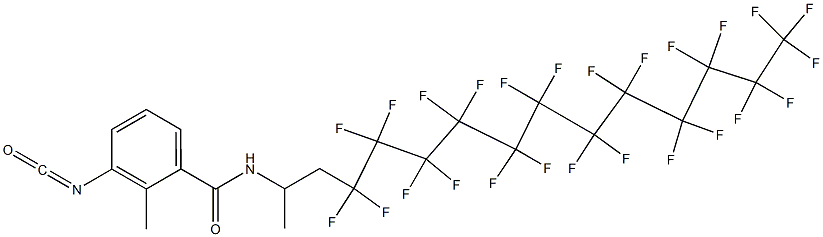 3-Isocyanato-2-methyl-N-[2-(pentacosafluorododecyl)-1-methylethyl]benzamide 结构式