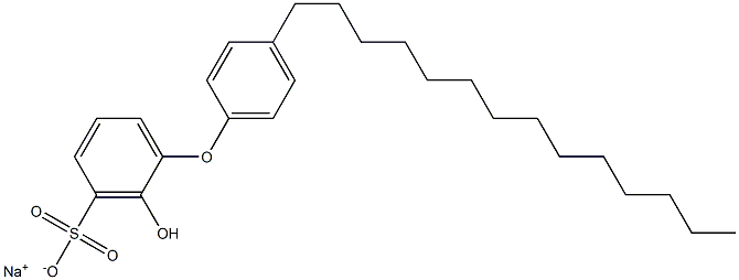 2-Hydroxy-4'-tetradecyl[oxybisbenzene]-3-sulfonic acid sodium salt 结构式