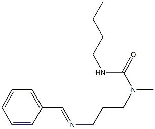 N-Methyl-N-(3-phenylmethyleneaminopropyl)-N'-butylurea 结构式