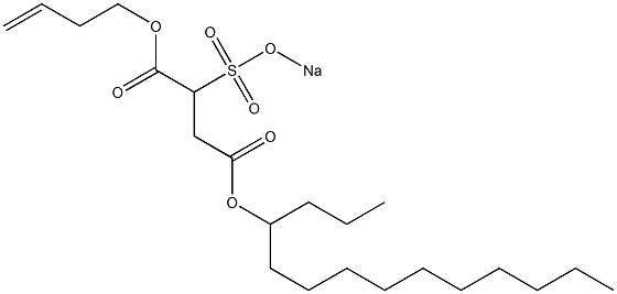 2-(Sodiosulfo)succinic acid 4-tetradecyl 1-(3-butenyl) ester 结构式