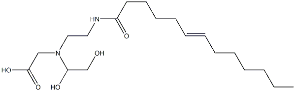 N-(1,2-Dihydroxyethyl)-N-[2-(6-tridecenoylamino)ethyl]aminoacetic acid 结构式