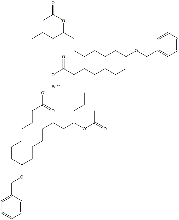 Bis(8-benzyloxy-15-acetyloxystearic acid)barium salt 结构式