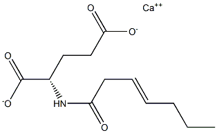 N-(3-Heptenoyl)glutamic acid calcium salt 结构式