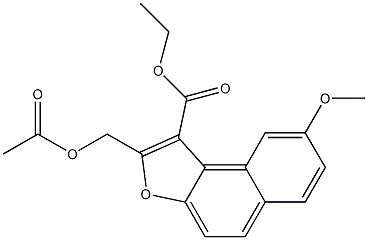 8-Methoxy-2-(acetoxymethyl)naphtho[2,1-b]furan-1-carboxylic acid ethyl ester 结构式