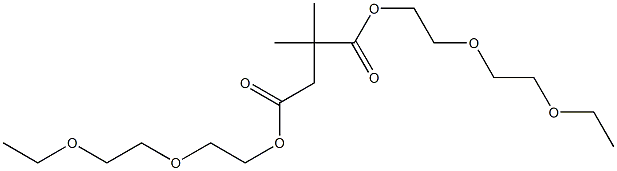 2,2-Dimethylsuccinic acid bis[2-(2-ethoxyethoxy)ethyl] ester 结构式