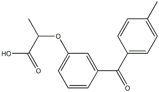 2-[3-(p-Methylbenzoyl)phenoxy]propionic acid 结构式