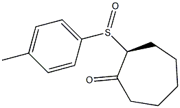 (2S)-2-[(4-Methylphenyl)sulfinyl]cycloheptan-1-one 结构式