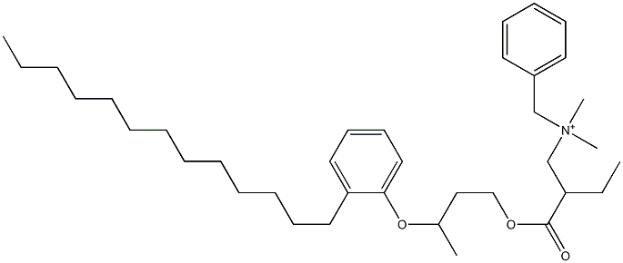 N,N-Dimethyl-N-benzyl-N-[2-[[3-(2-tridecylphenyloxy)butyl]oxycarbonyl]butyl]aminium 结构式