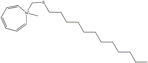 1-[(Dodecylthio)methyl]-1-methyl-1H-azepin-1-ium 结构式