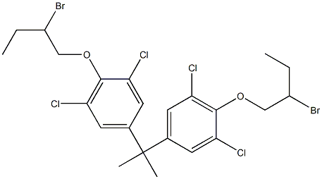 1,1'-[Isopropylidenebis(2,6-dichloro-4,1-phenyleneoxy)]bis(2-bromobutane) 结构式