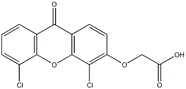 (9-Oxo-4,5-dichloro-9H-xanthen-3-yloxy)acetic acid 结构式