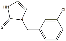 1-(3-Chlorobenzyl)-1,3-dihydro-2H-imidazole-2-thione 结构式