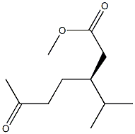 [S,(-)]-3-Isopropyl-6-oxoheptanoic acid methyl ester 结构式