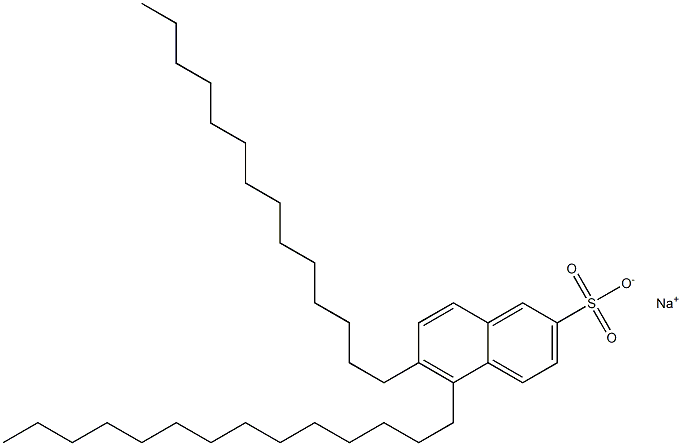 5,6-Ditetradecyl-2-naphthalenesulfonic acid sodium salt 结构式