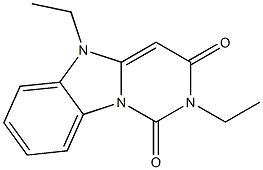 2,5-Diethylpyrimido[1,6-a]benzimidazole-1,3(2H,5H)-dione 结构式