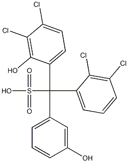 (2,3-Dichlorophenyl)(3,4-dichloro-2-hydroxyphenyl)(3-hydroxyphenyl)methanesulfonic acid 结构式