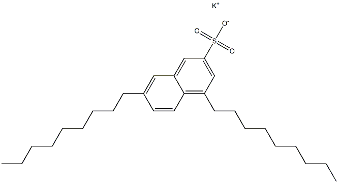 4,7-Dinonyl-2-naphthalenesulfonic acid potassium salt 结构式