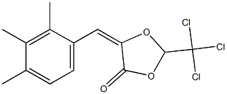 (5E)-2-(Trichloromethyl)-5-(2,3,4-trimethylbenzylidene)-1,3-dioxolan-4-one 结构式