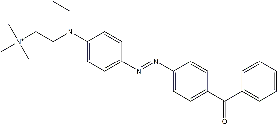 N,N,N-Trimethyl-2-[4-[(4-benzoylphenyl)azo]-N-ethylanilino]ethanaminium 结构式