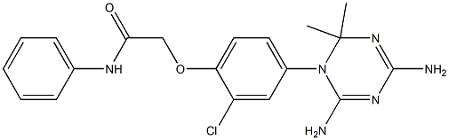 1-[3-Chloro-4-[2-(phenylamino)-2-oxoethoxy]phenyl]-2,2-dimethyl-4,6-diamino-1,2-dihydro-1,3,5-triazine 结构式