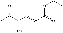 (2E,4S,5S)-4,5-Dihydroxy-2-hexenoic acid ethyl ester 结构式