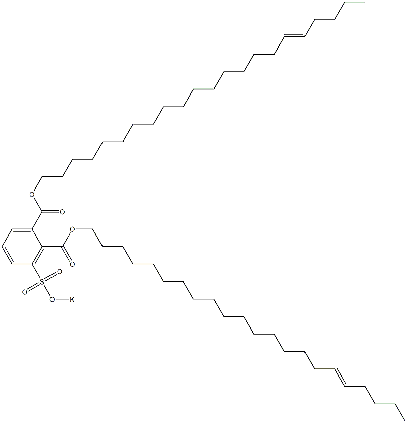 3-(Potassiosulfo)phthalic acid di(17-docosenyl) ester 结构式