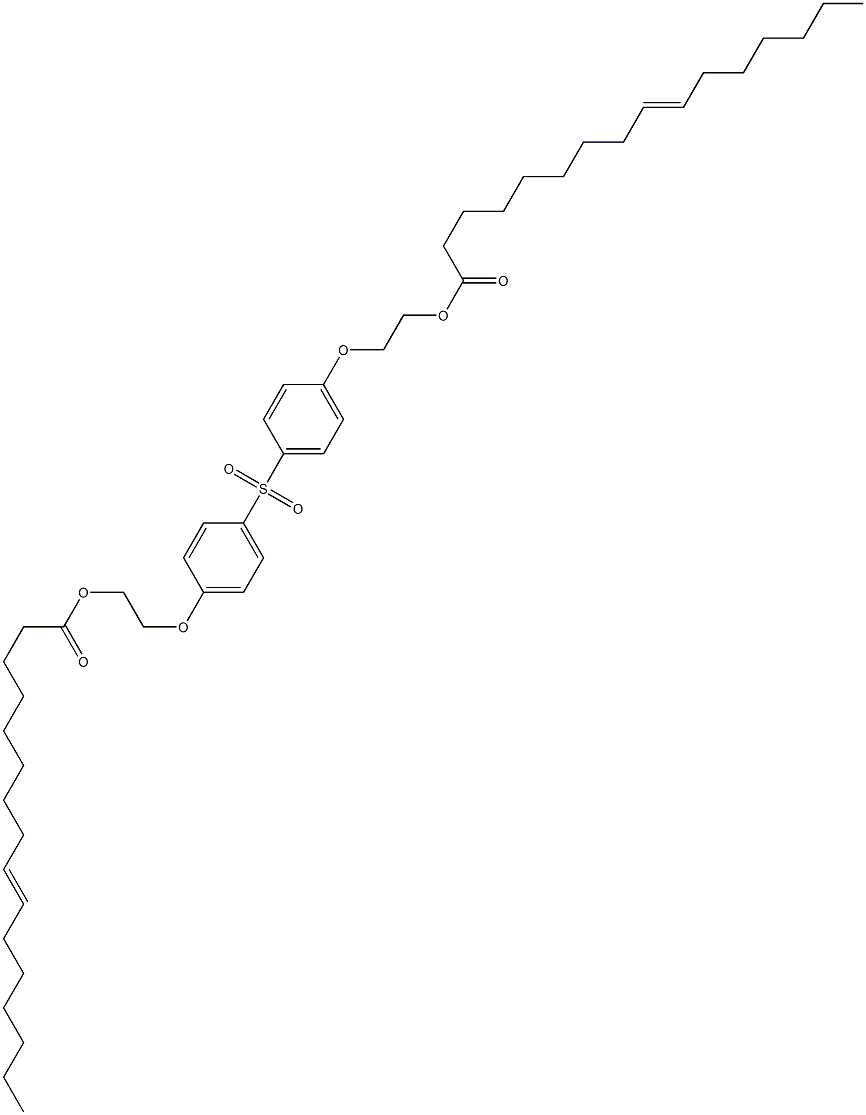 Bis[4-[2-(9-hexadecenoyloxy)ethoxy]phenyl] sulfone 结构式