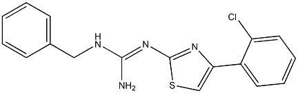 N-[Amino(benzylamino)methylene]-4-(2-chlorophenyl)thiazole-2-amine 结构式