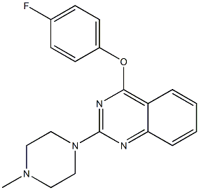 2-[4-Methyl-1-piperazinyl]-4-(4-fluorophenoxy)quinazoline 结构式