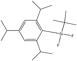 tert-Butyl(2,4,6-triisopropylphenyl)difluorosilane 结构式