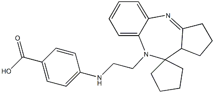 4-[[2-[[1,2,3,9,10,10a-Hexahydrospiro[benzo[b]cyclopenta[e][1,4]diazepine-10,1'-cyclopentan]]-9-yl]ethyl]amino]benzoic acid 结构式