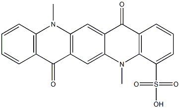 5,7,12,14-Tetrahydro-5,12-dimethyl-7,14-dioxoquino[2,3-b]acridine-4-sulfonic acid 结构式