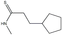 3-Cyclopentyl-N-methylpropanethioamide 结构式