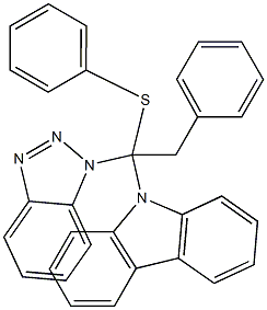 1-(Phenylthio)-1-(9H-carbazol-9-yl)-1-(1H-benzotriazol-1-yl)-2-phenylethane 结构式