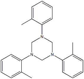 Hexahydro-1,3,5-tris(2-methylphenyl)-1,3,5-triazine 结构式