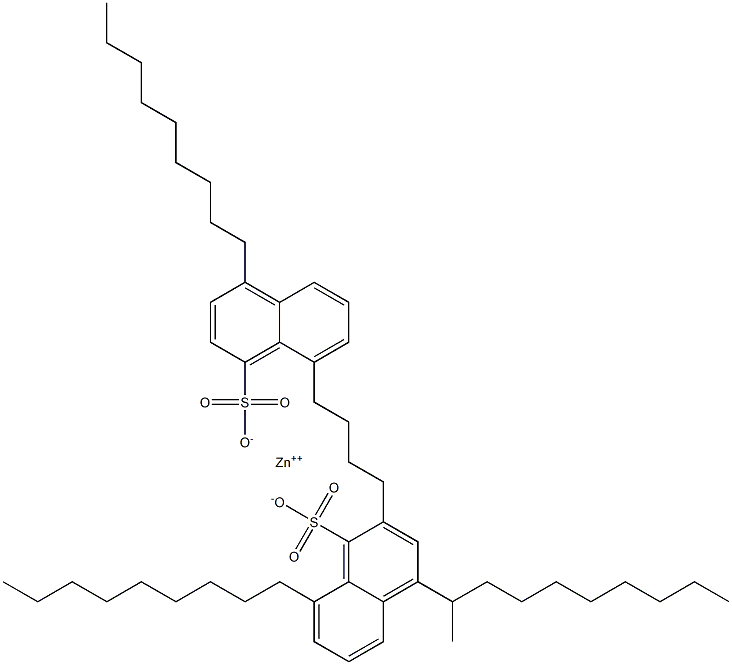 Bis(4,8-dinonyl-1-naphthalenesulfonic acid)zinc salt 结构式