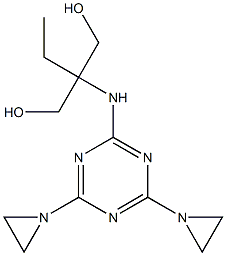 2-[[4,6-Bis(1-aziridinyl)-1,3,5-triazin-2-yl]amino]-2-ethyl-1,3-propanediol 结构式