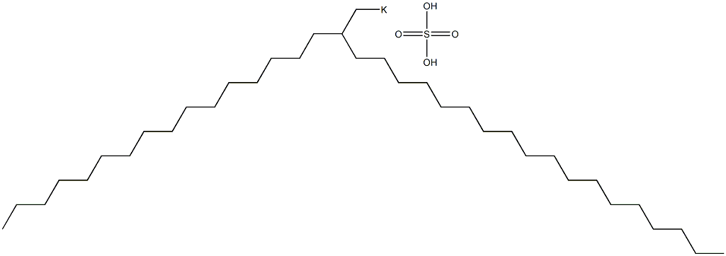 Sulfuric acid 2-hexadecylicosyl=potassium salt 结构式