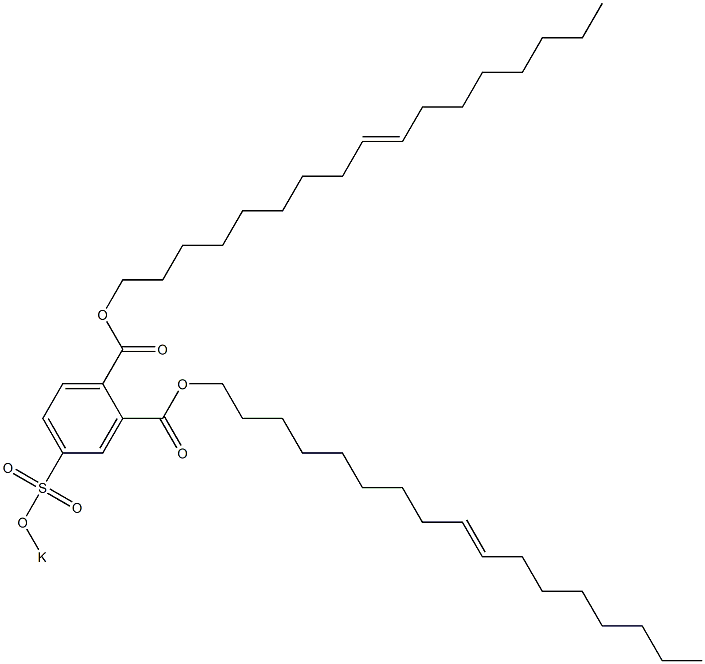 4-(Potassiosulfo)phthalic acid di(9-heptadecenyl) ester 结构式