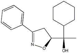 (5S)-3-Phenyl-5-[(1R)-1-cyclohexyl-1-hydroxyethyl]-2-isoxazoline 结构式