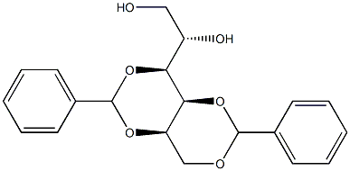 1-O,3-O:2-O,4-O-Dibenzylidene-L-glucitol 结构式