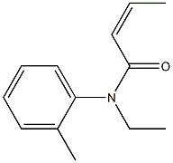 (Z)-N-Ethyl-N-(2-methylphenyl)-2-butenamide 结构式