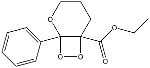 1-Phenyl-2,7,8-trioxabicyclo[4.2.0]octane-6-carboxylic acid ethyl ester 结构式